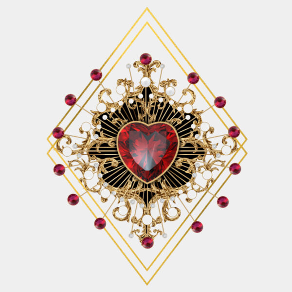 Jewelled Gold Heart Thumbnail